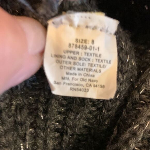 Size 8 sweater boots. Dark gray with some silver threading - Picture 7 of 8